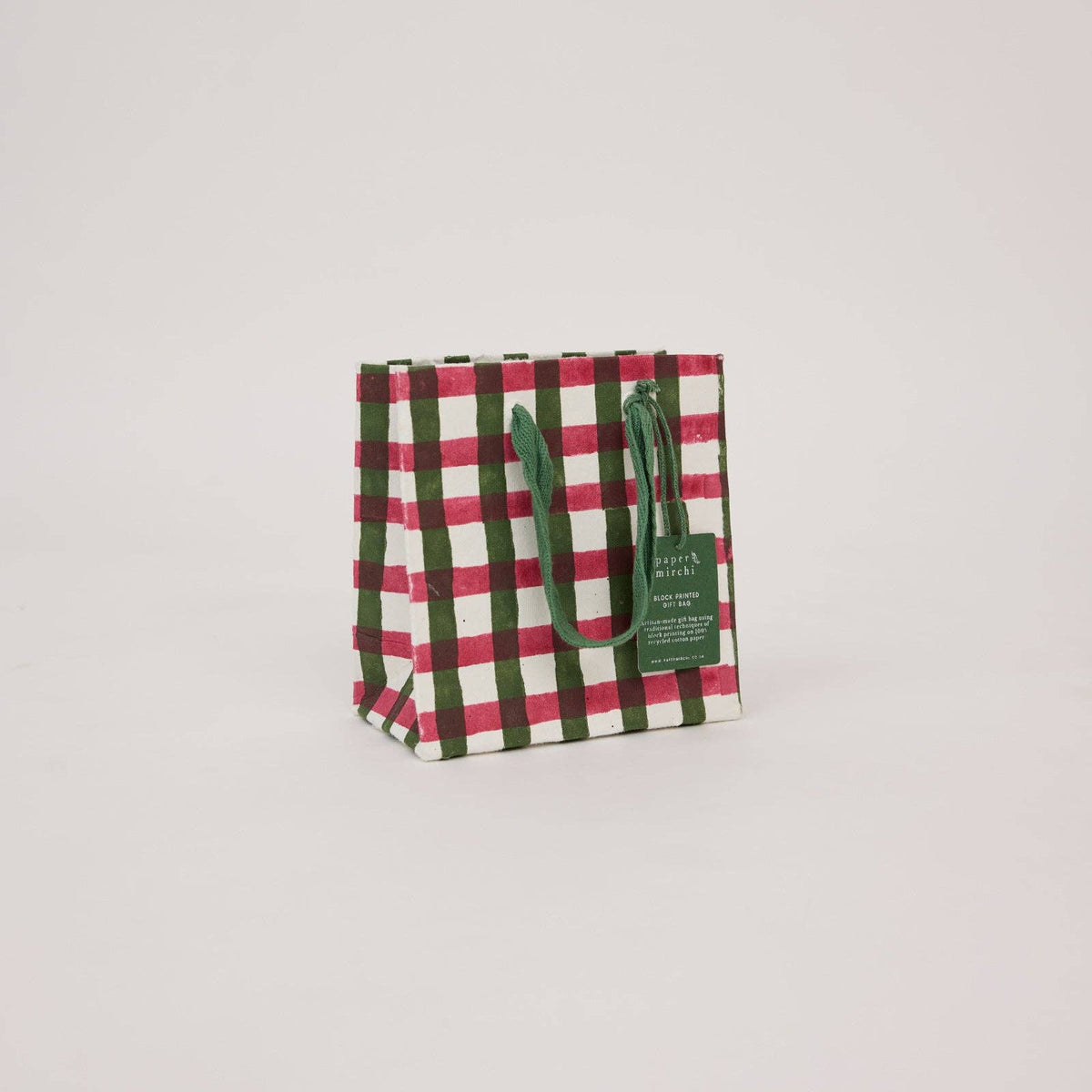 Holly Green Gift Bags - Small