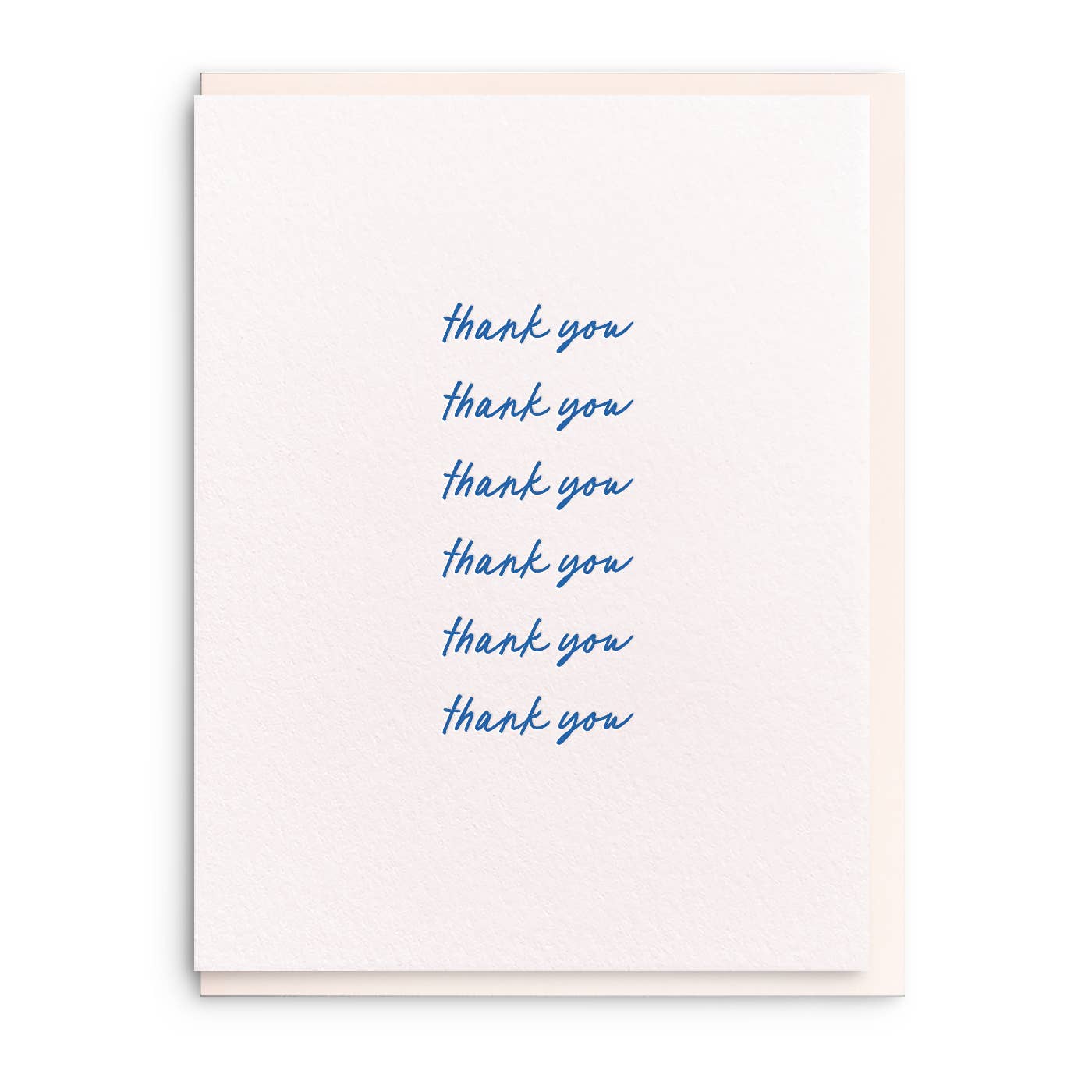 Dahlia Press - Thank You Script - Letterpress Thank You Greeting Card
