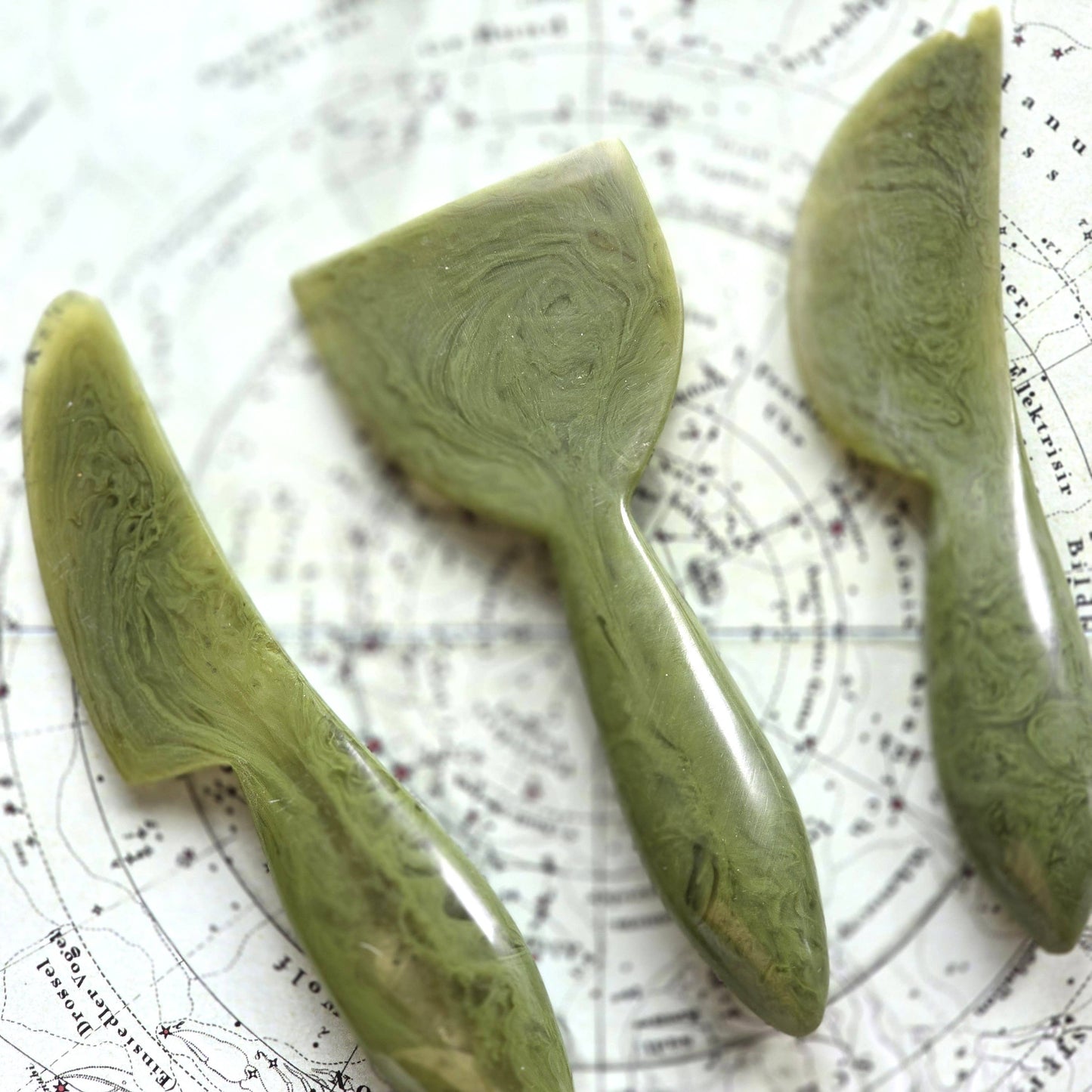 3-Piece Cheese Knives Set - Resin Charcuterie Tools