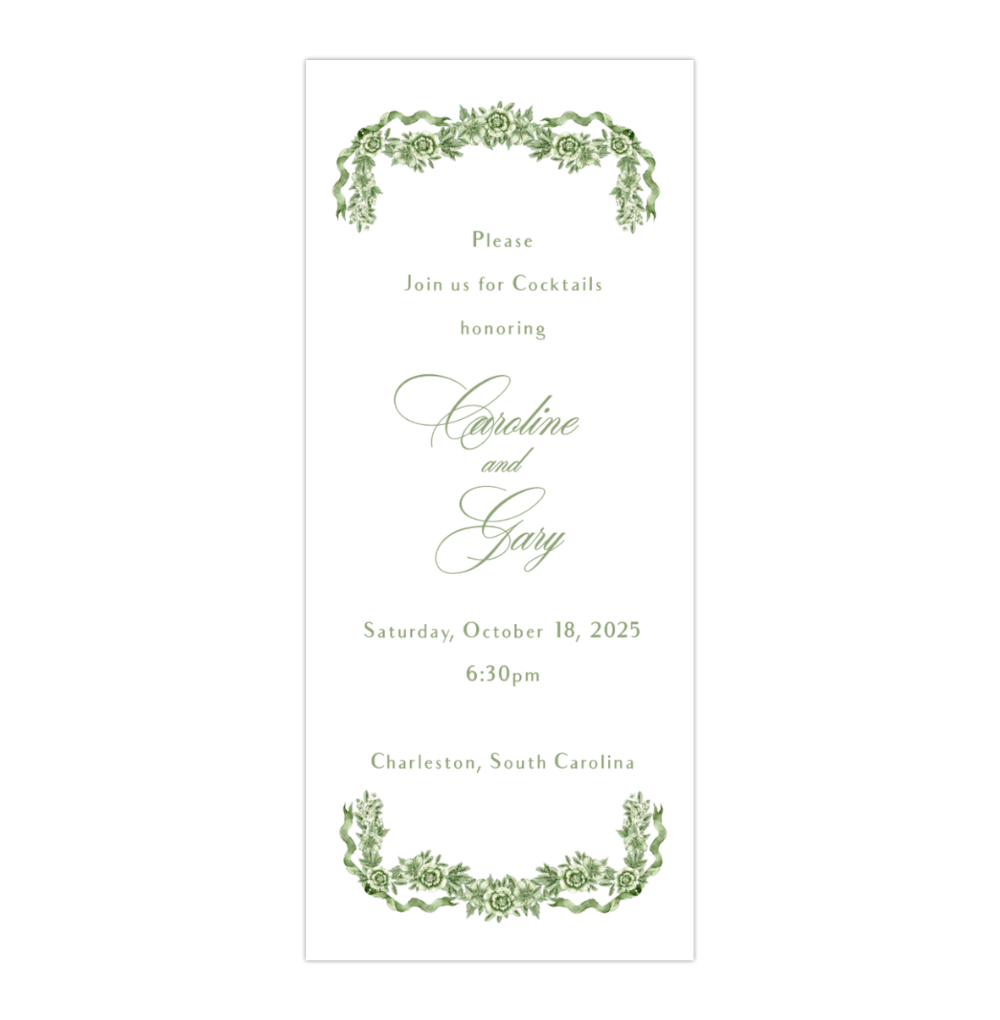 Greenery Cocktail Hour Invitation