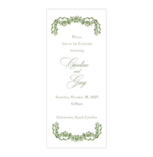 Greenery Cocktail Hour Invitation