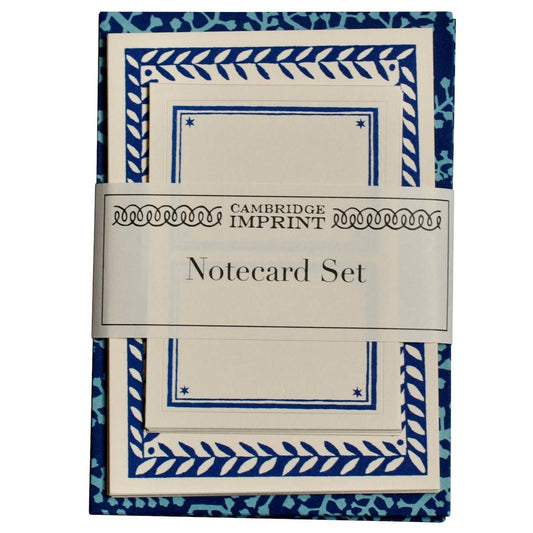 Seaweed Paisley Cyanotype Set of Notecards and Envelopes