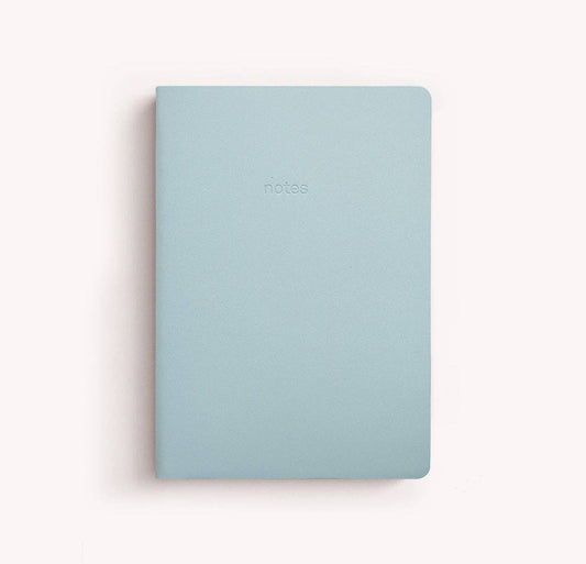 Gry Mattr by Joe Mimran - A5 Vegan Leather Notebook - Sky