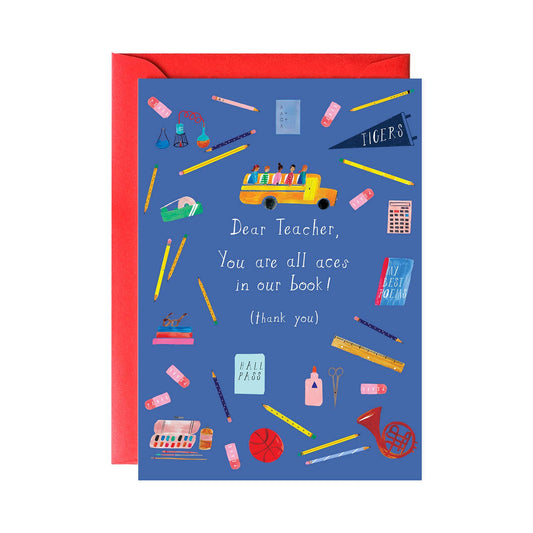 You are All Aces! - Teacher Appreciation Greeting Card