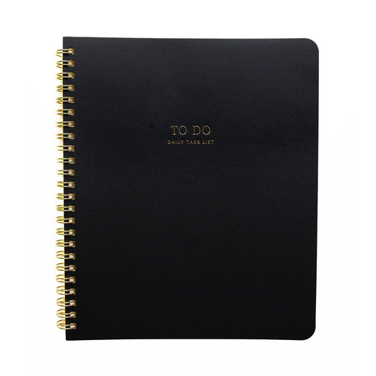 To Do Notebook, Black | Guided Notebook