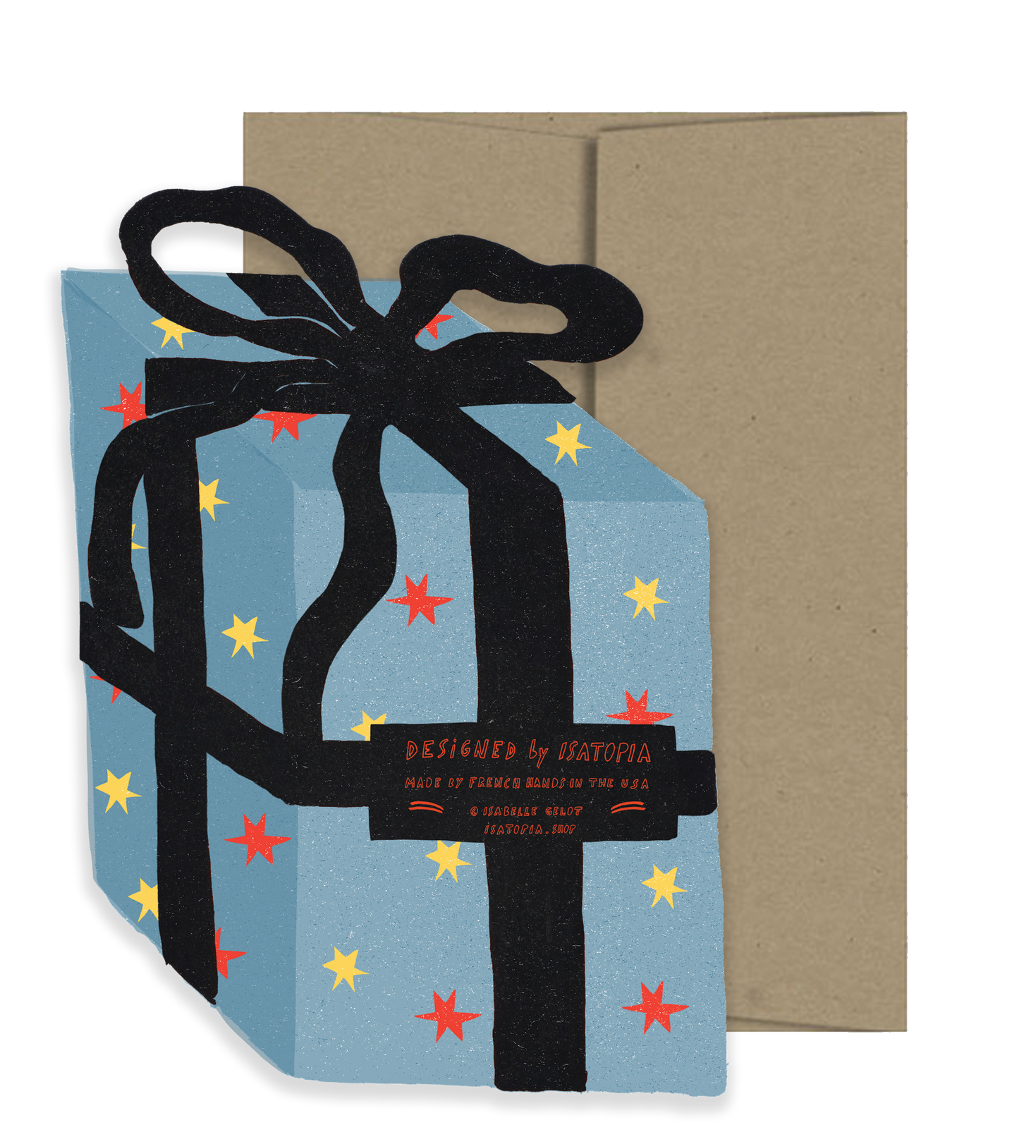 Isatopia - Blue Gift Birthday Collection - Die Cut Card