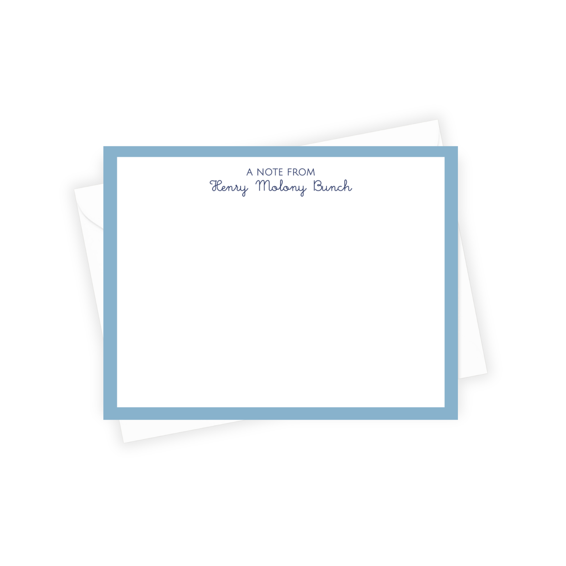 blue border stationery