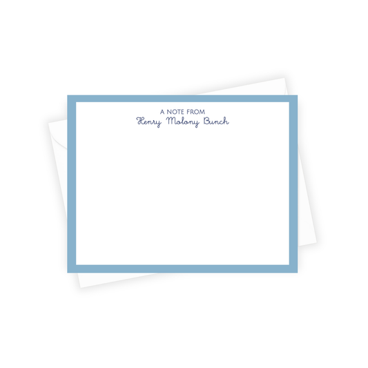 blue border stationery