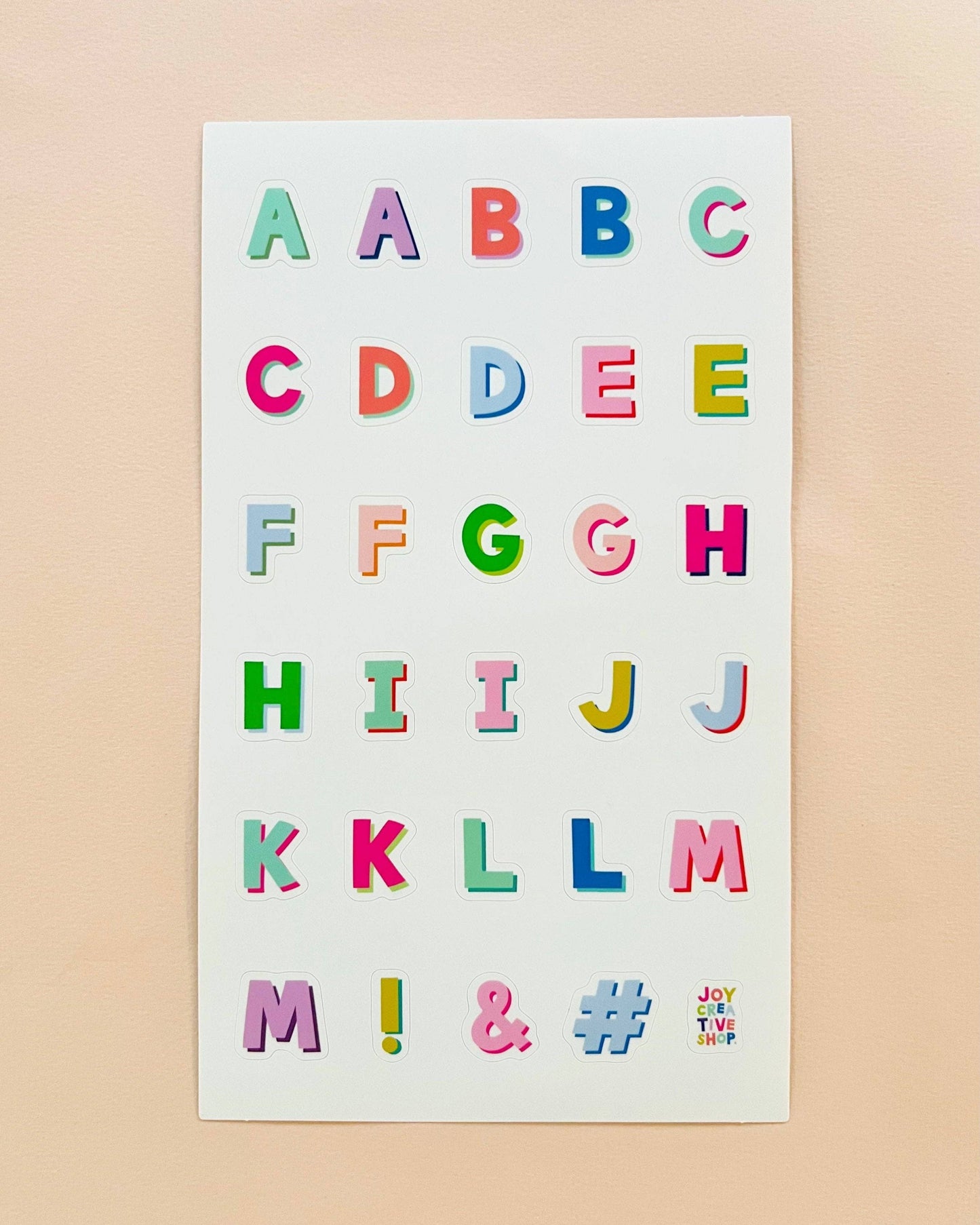 Joy Creative Shop - Mini Vinyl Alphabet Stickers