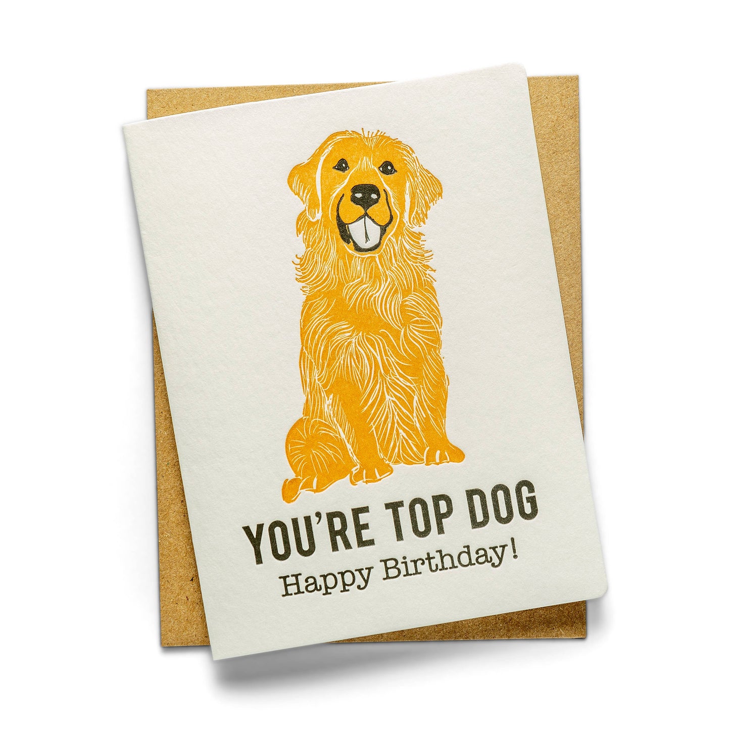 Birthday Top Dog | Letterpress Greeting Card | Birthday