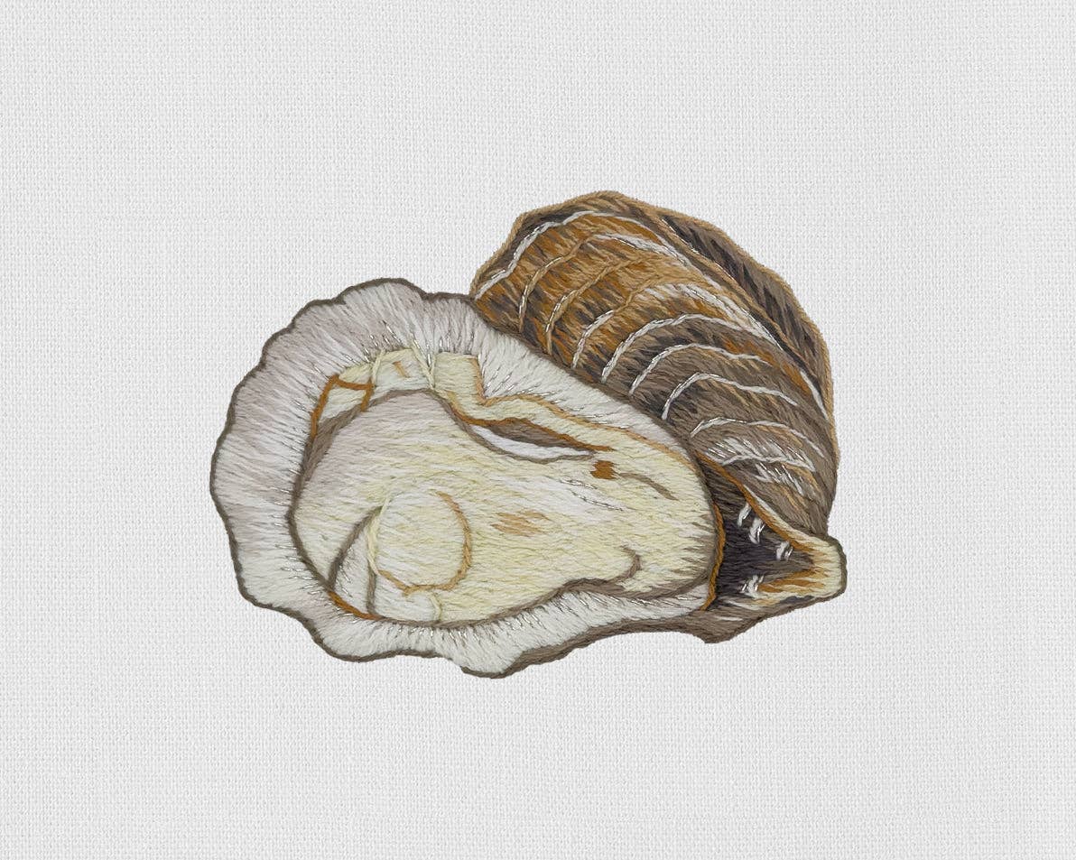 Oyster Hemstitched Towel