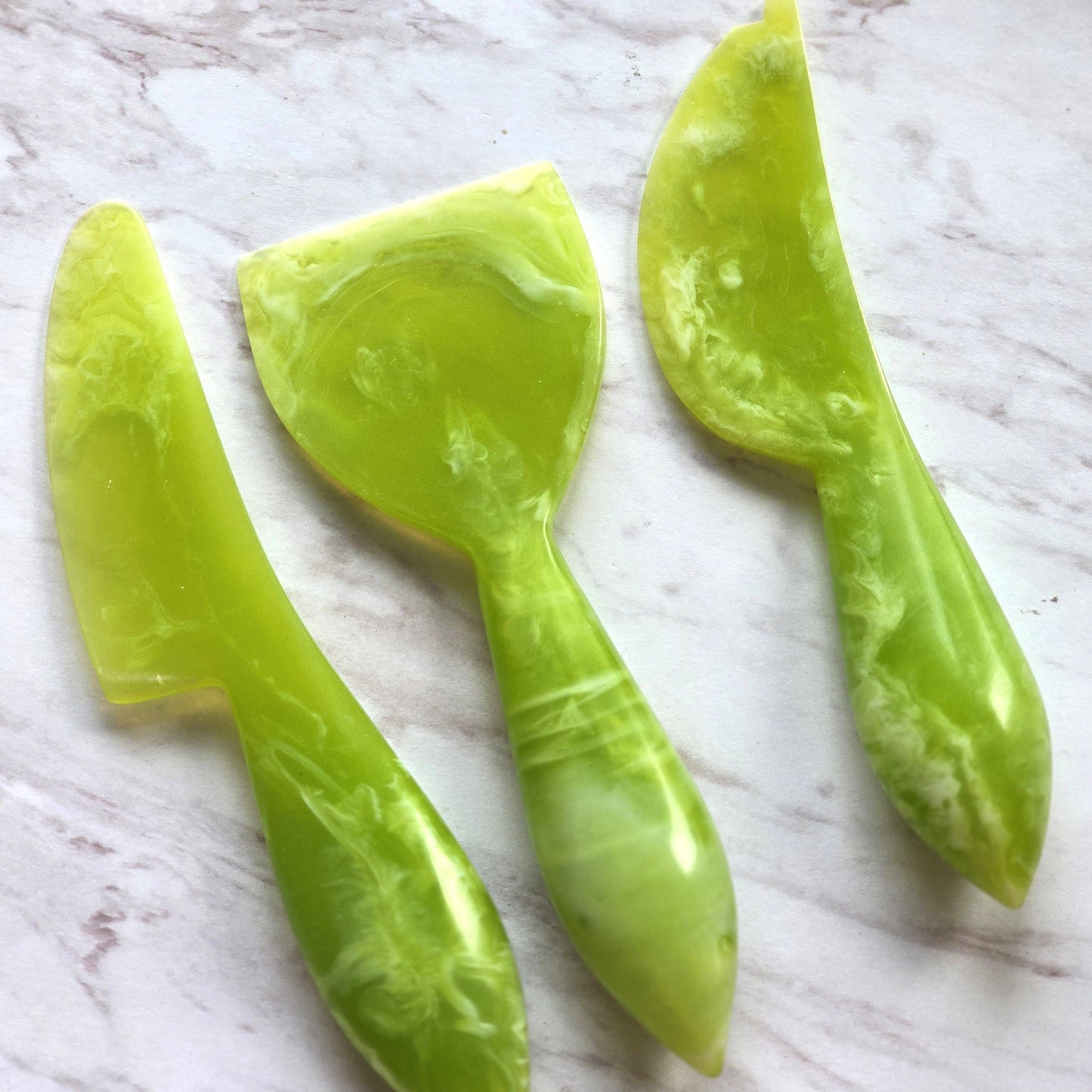 3-Piece Cheese Knives Set - Resin Charcuterie Tools