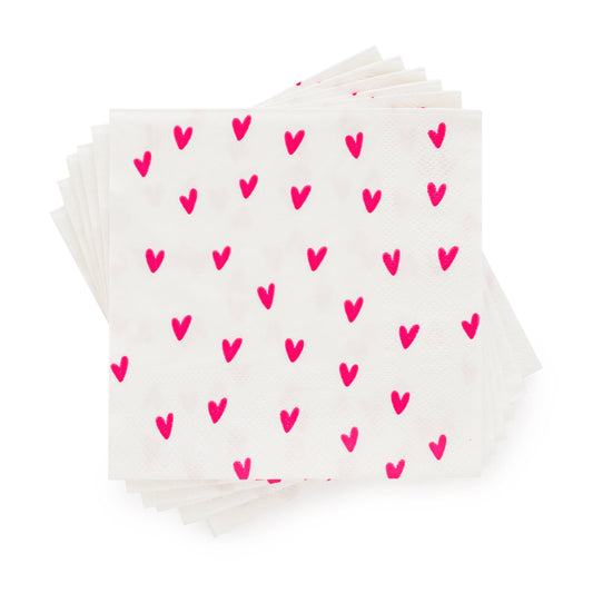 Sugar Paper - Cocktail Napkins, Neon Heart