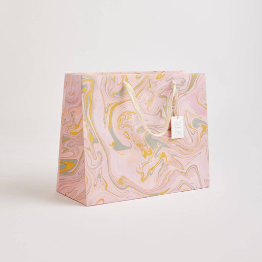 Hand Marbled Gift Bags (Large) - Pastel