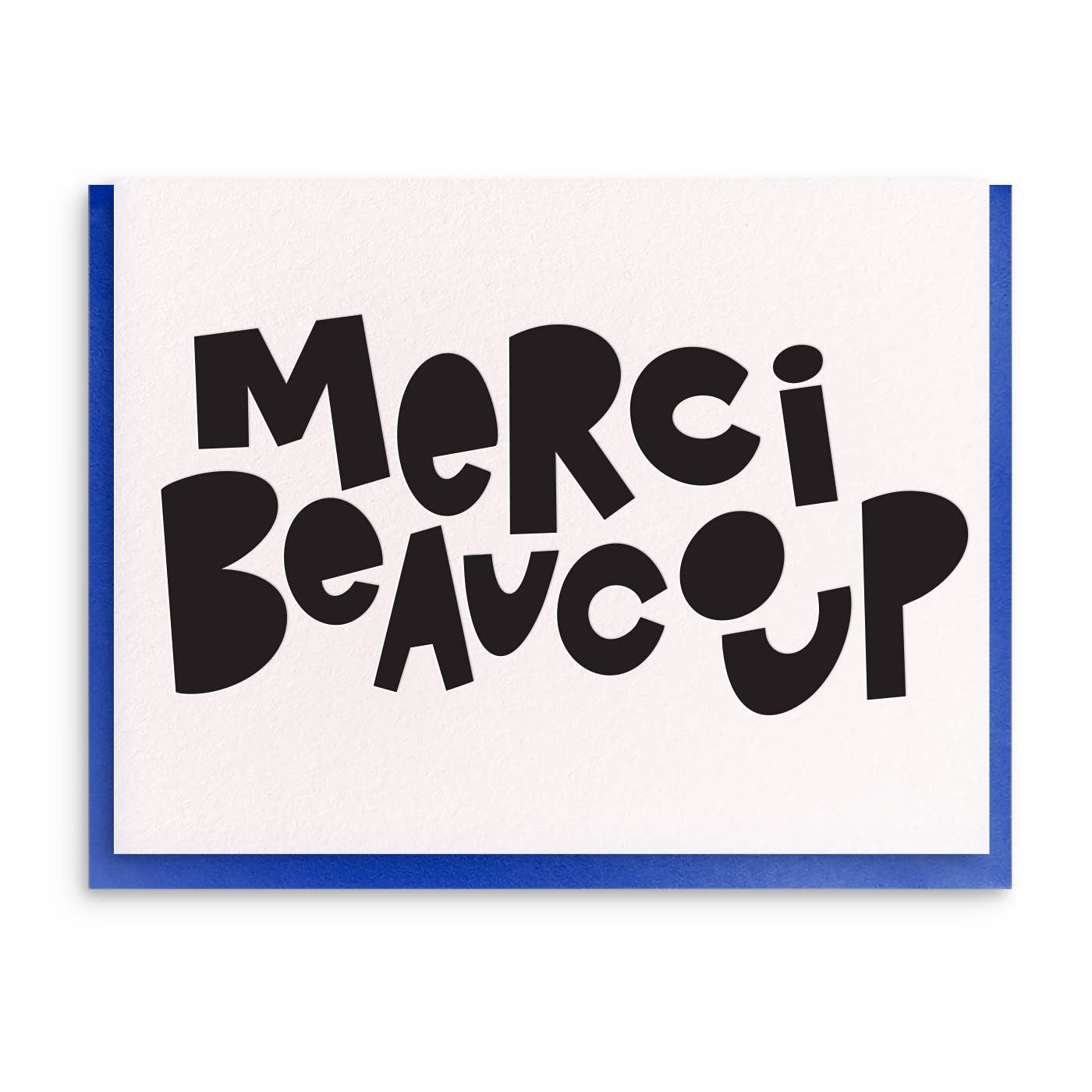 Dahlia Press - Merci Beaucoup, Letterpress Thank You Greeting Card