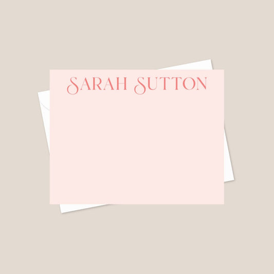 Blush Tone on Tone Stationery