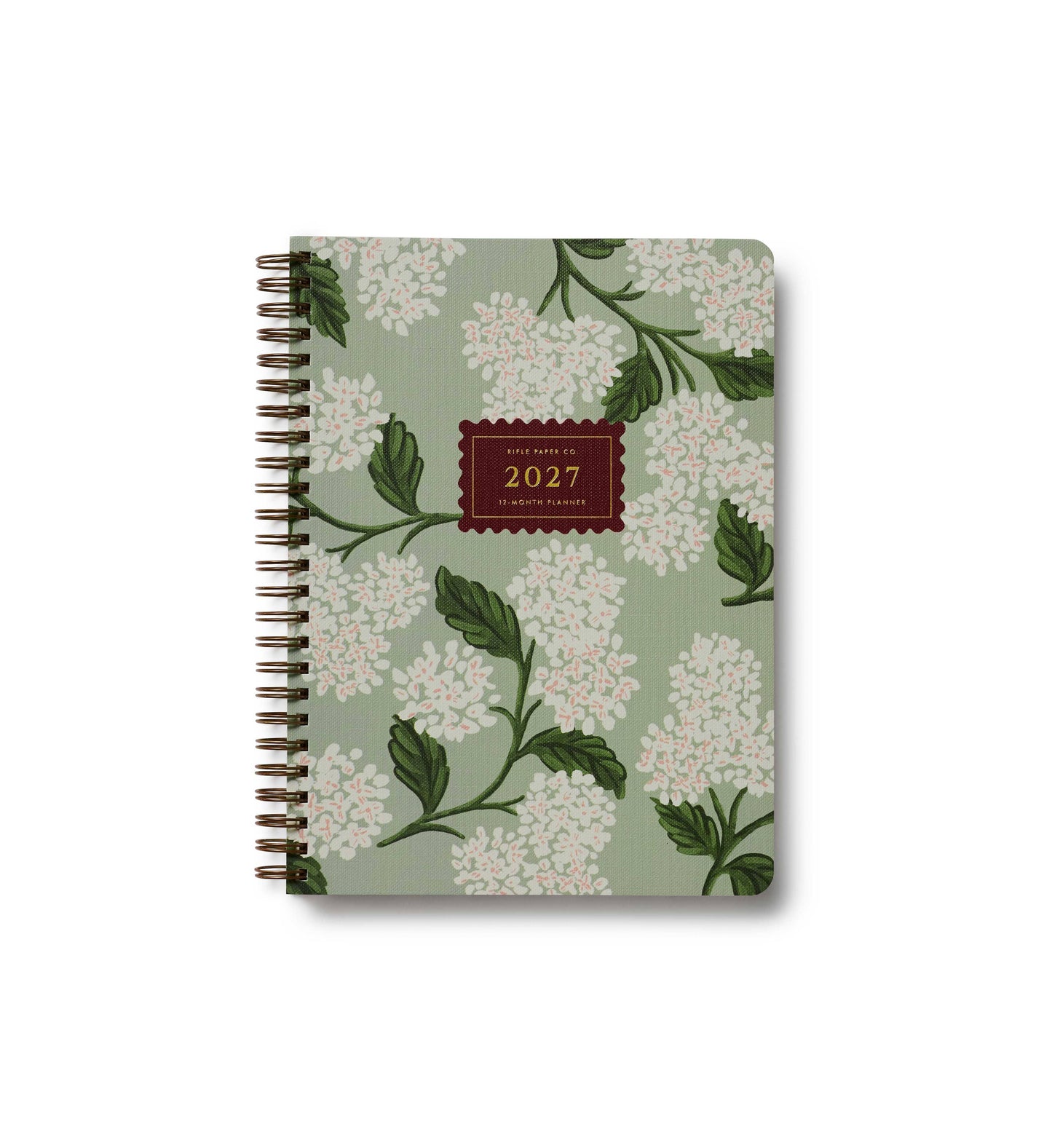 Rifle Paper Co. - 2027 Sage Hydrangea 12-Month Softcover Spiral Planner