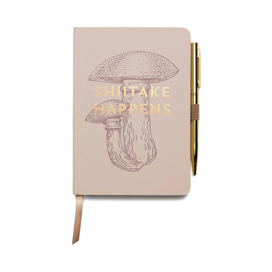 DesignWorks Ink - VINTAGE SASS NOTEBOOK WITH PEN - SHIITAKE HAPPENS