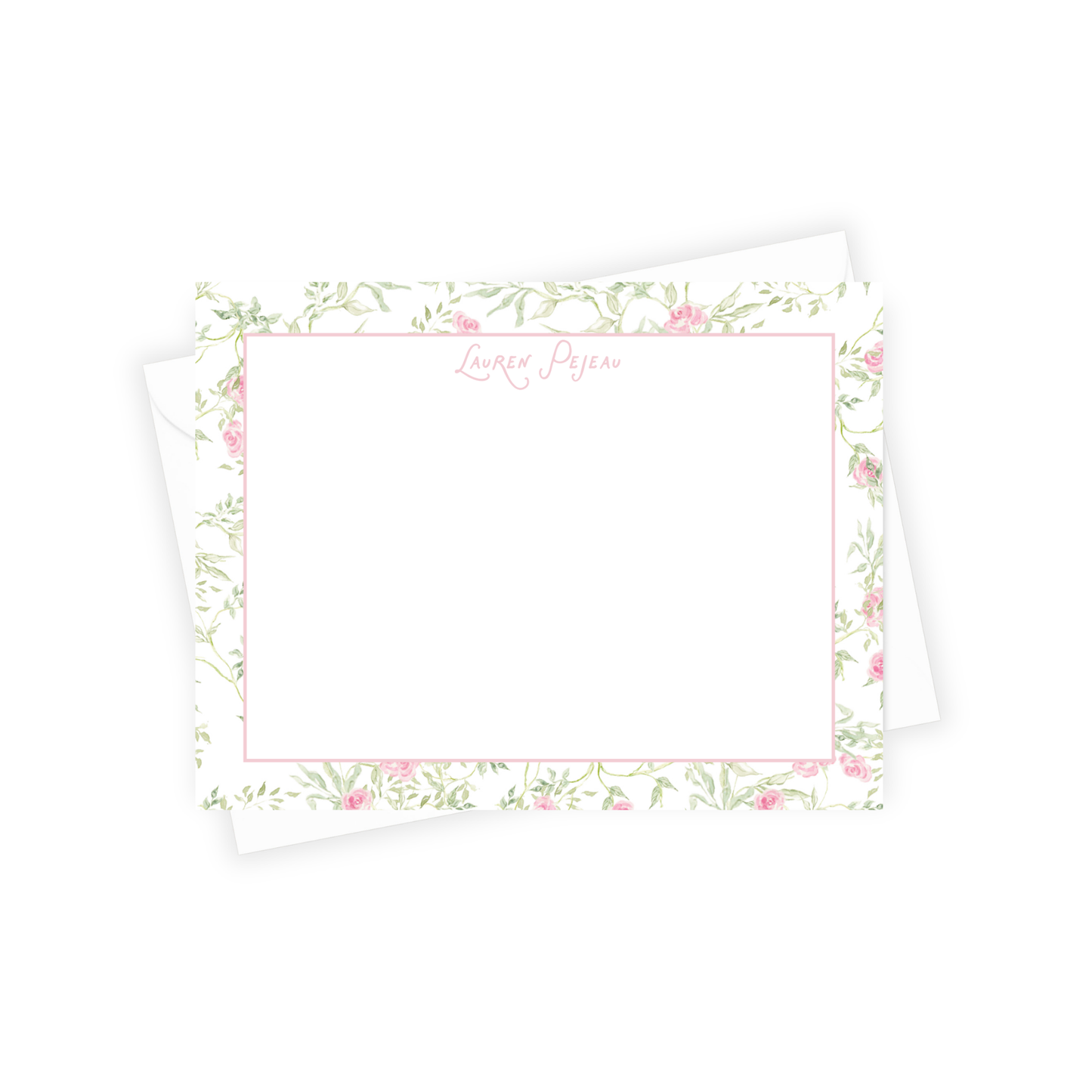 Floral border design on a white background