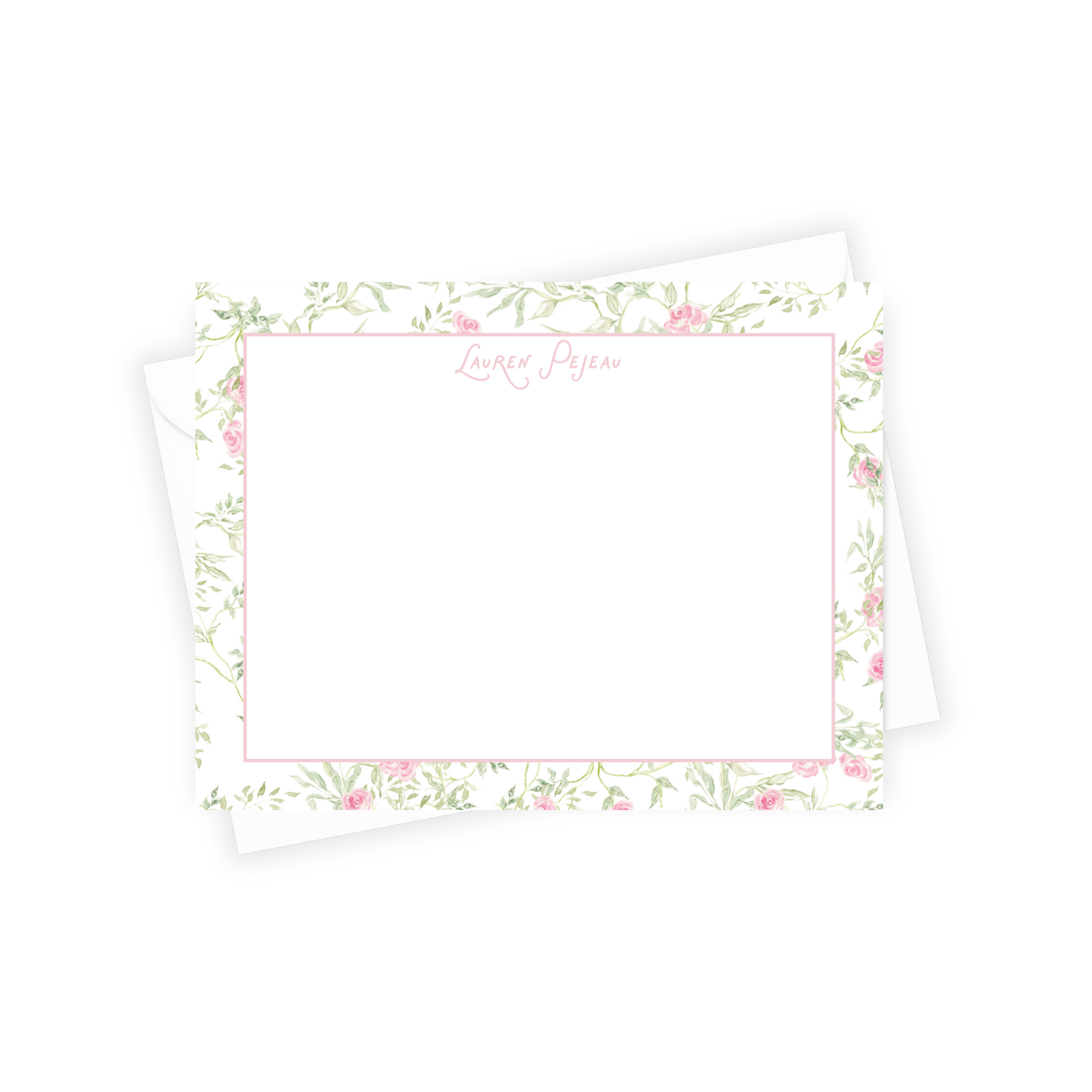 Floral border design on a white background