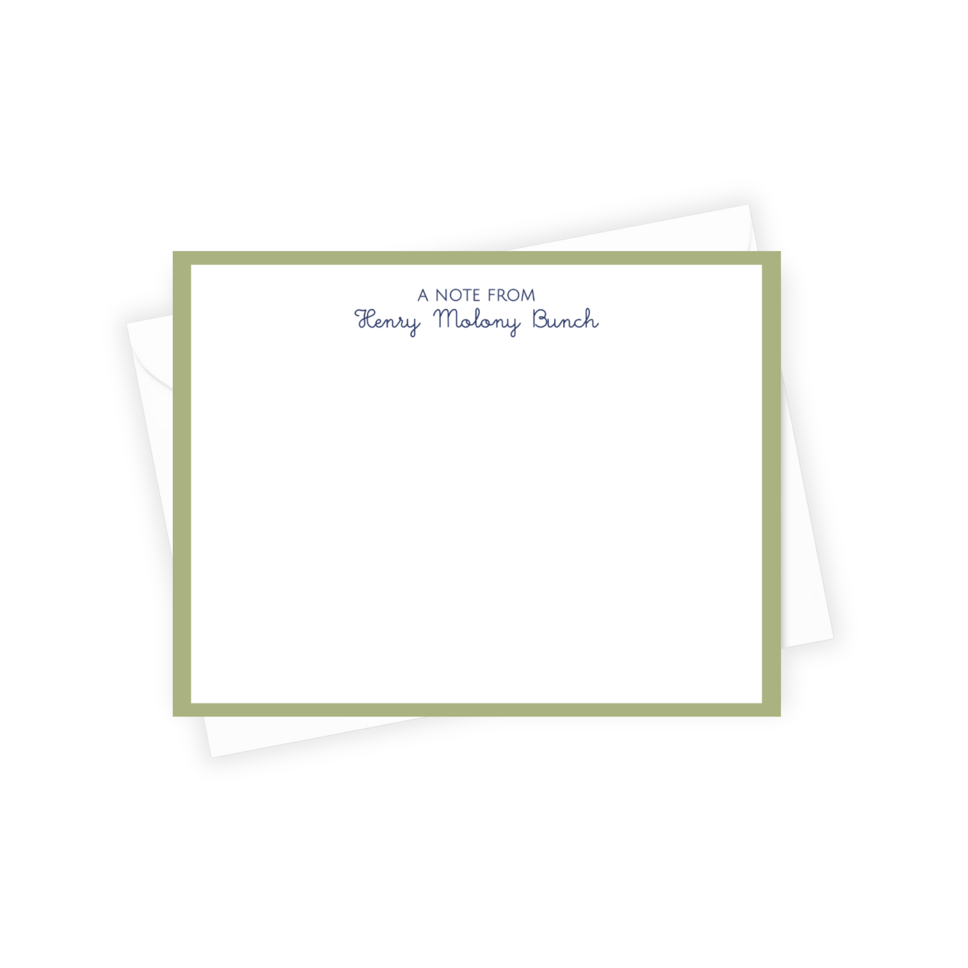 green border stationery