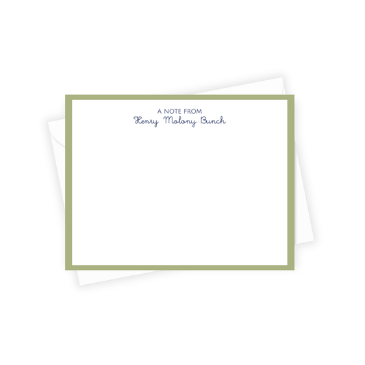 green border stationery