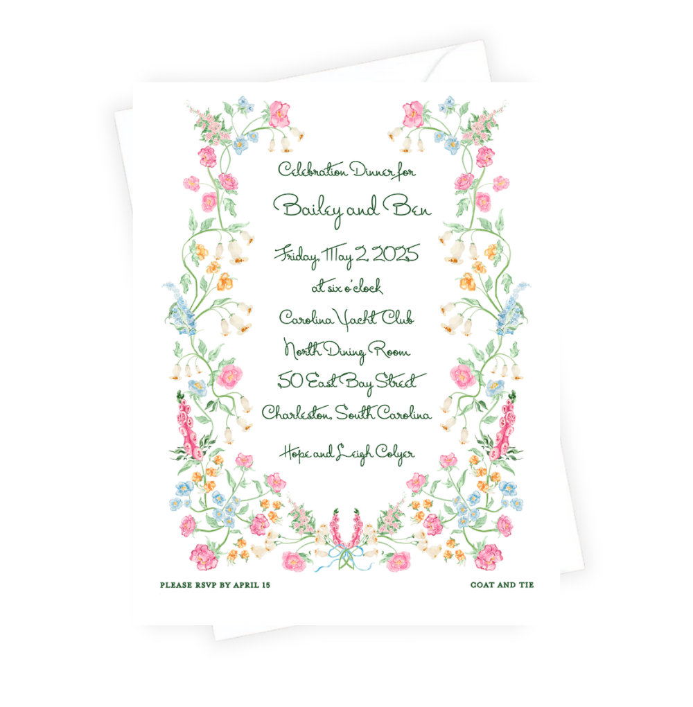 Floral Engagement Party Invitation