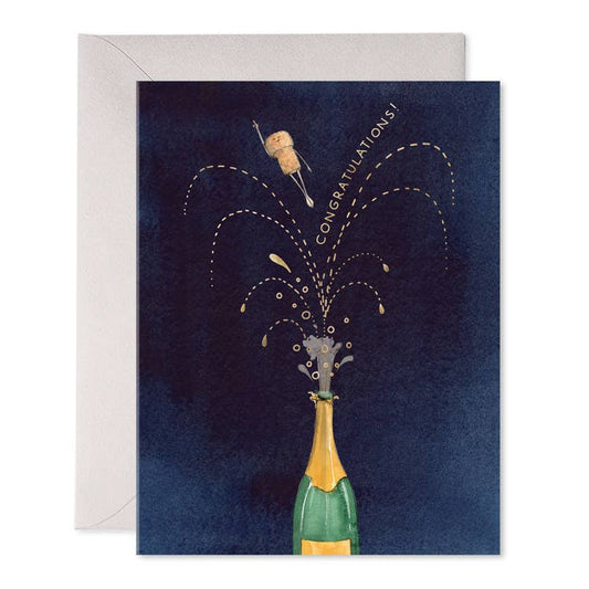 E. Frances Paper - Flying Cork | Congrats Champagne Greeting Card