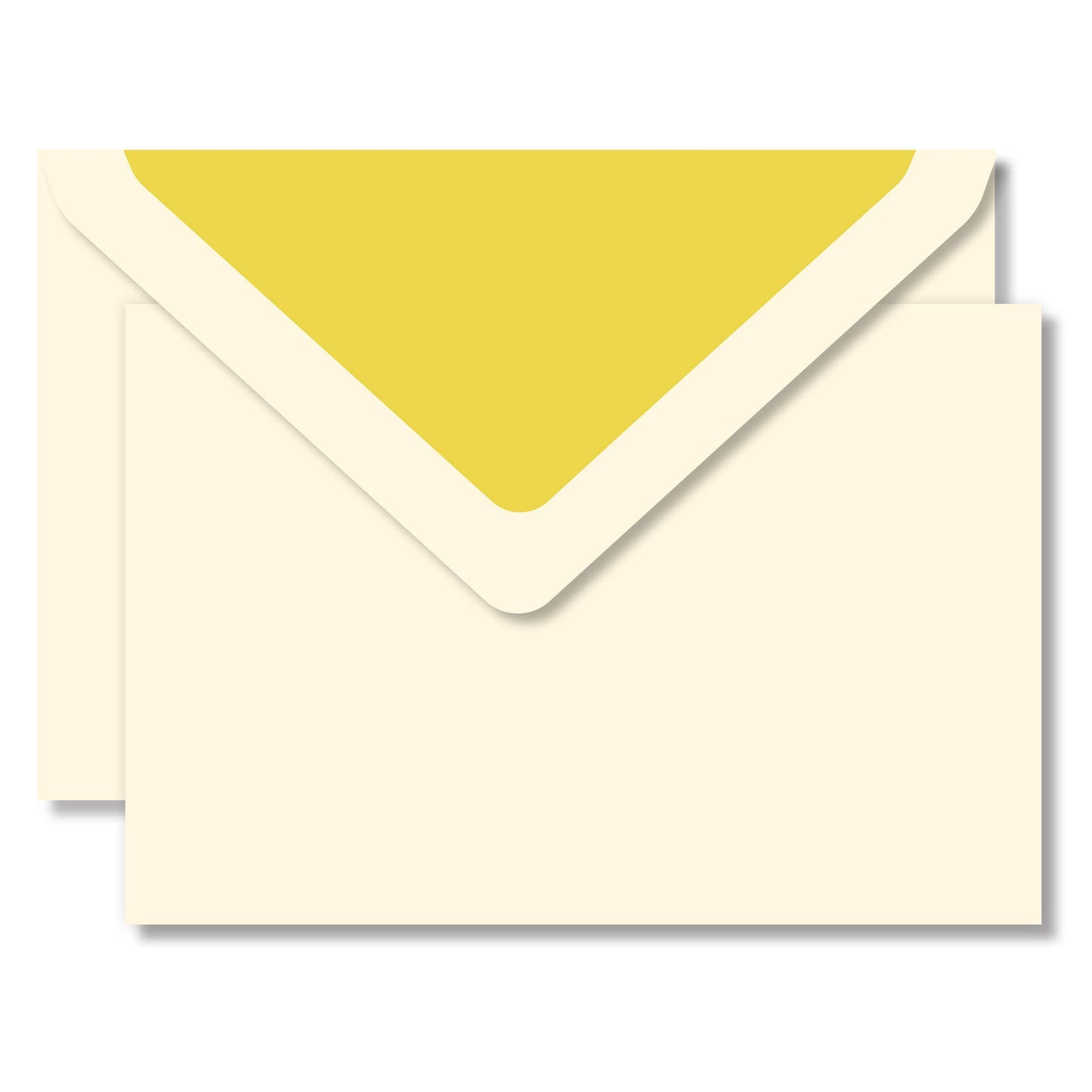 Laid Note Card Box Cream Laid/ Lining Navy Blue