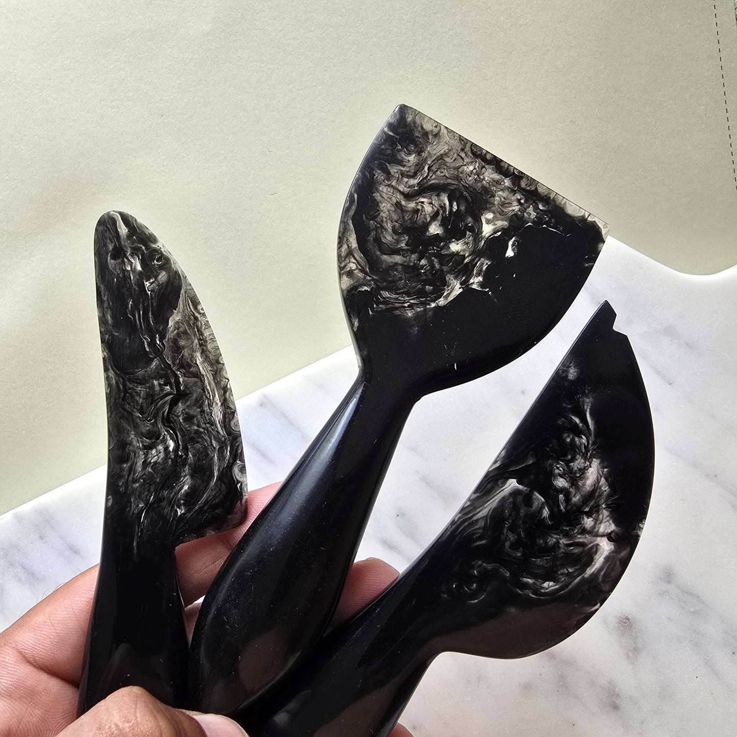 3-Piece Cheese Knives Set - Resin Charcuterie Tools