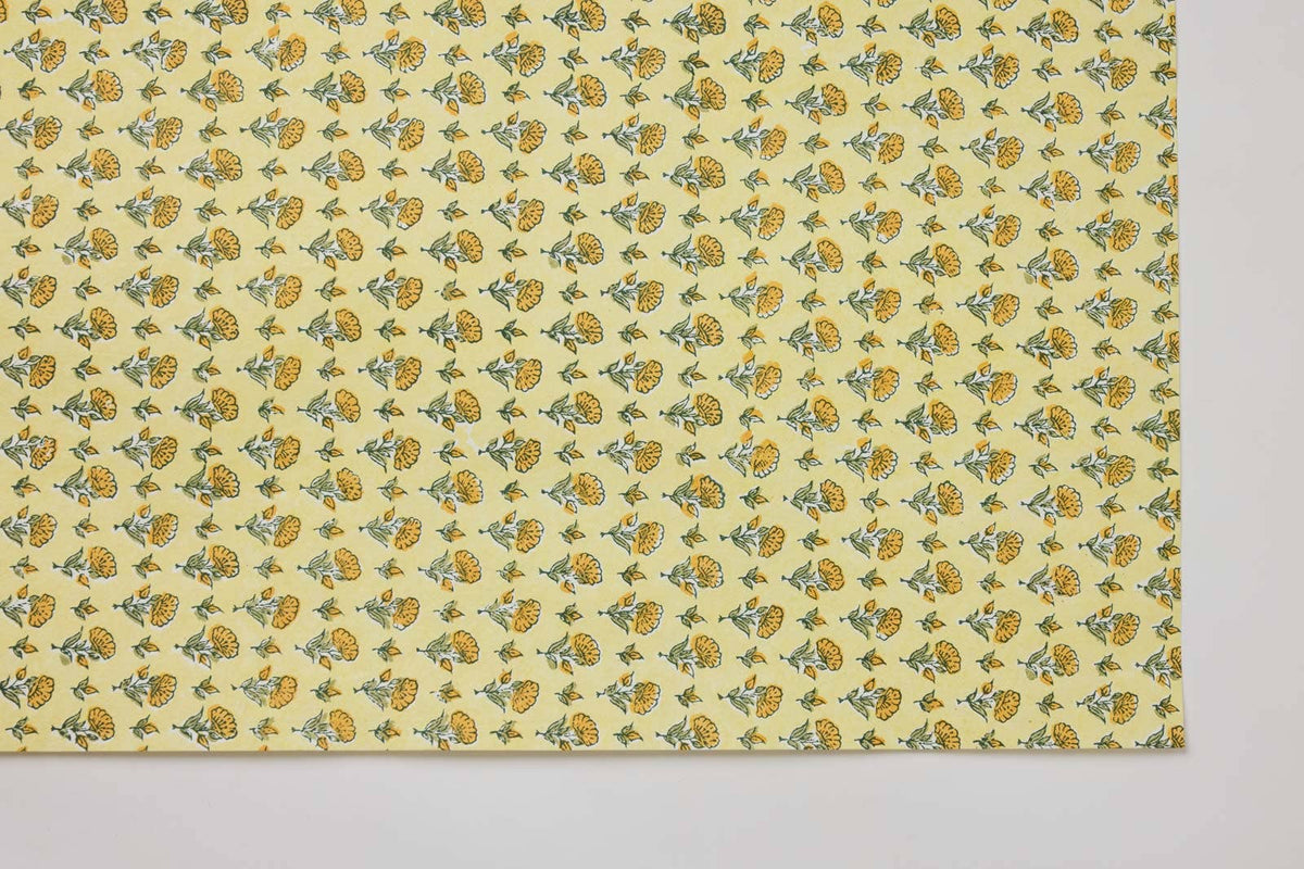 Ditsy Floral Sunshine Wrapping Paper Sheets