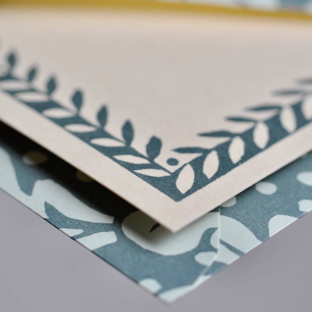 Quercus Duck Egg Set of Notecards and Envelopes