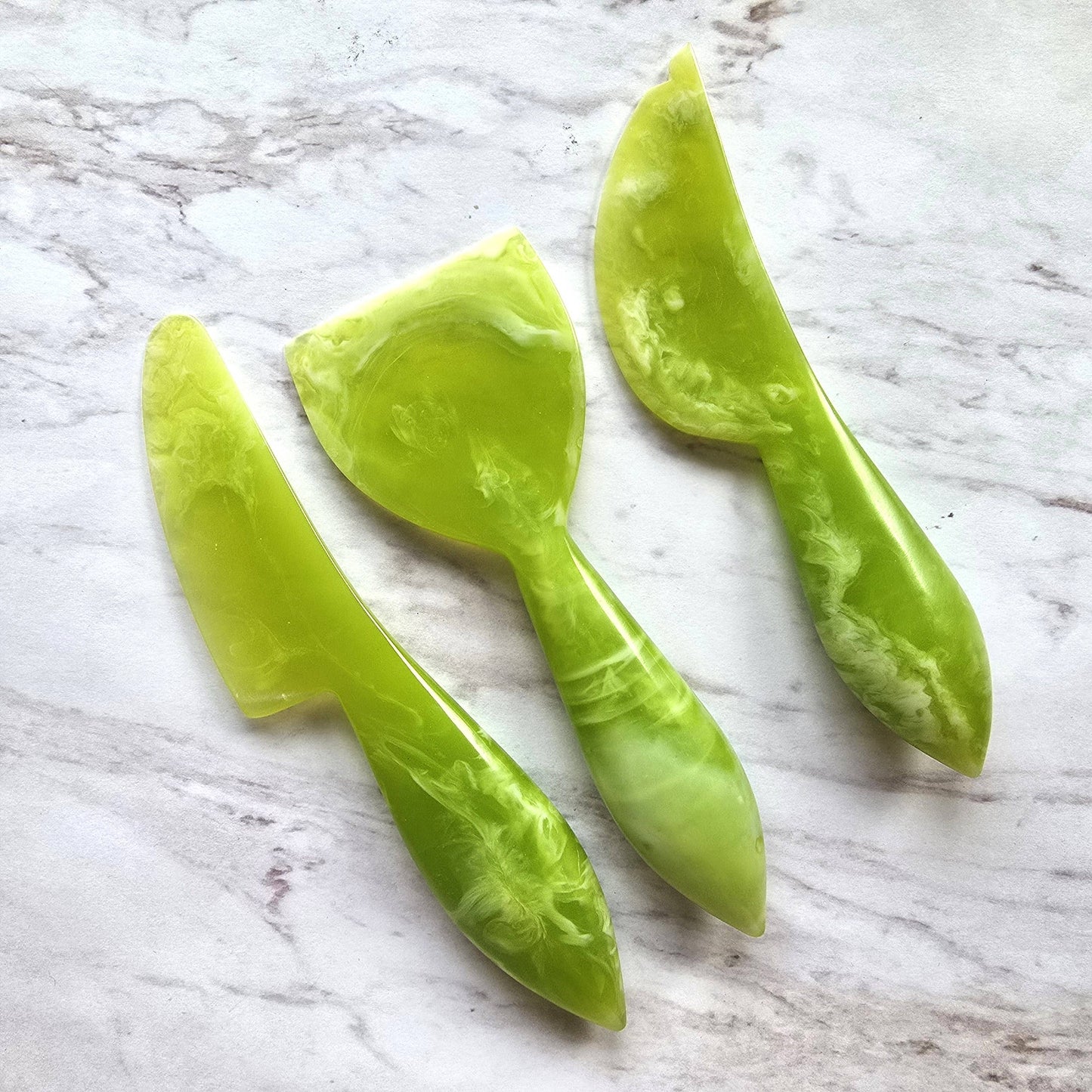 3-Piece Cheese Knives Set - Resin Charcuterie Tools