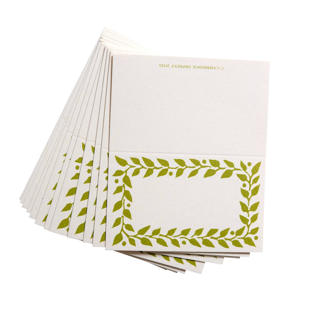 Green Place Cards Pack of Twelve Bawden