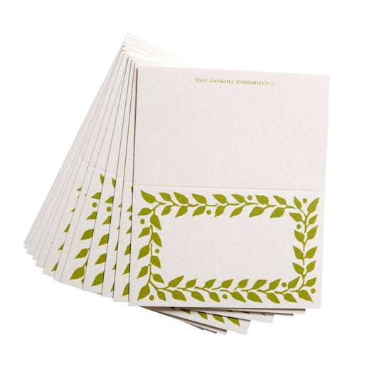 Green Place Cards Pack of Twelve Bawden
