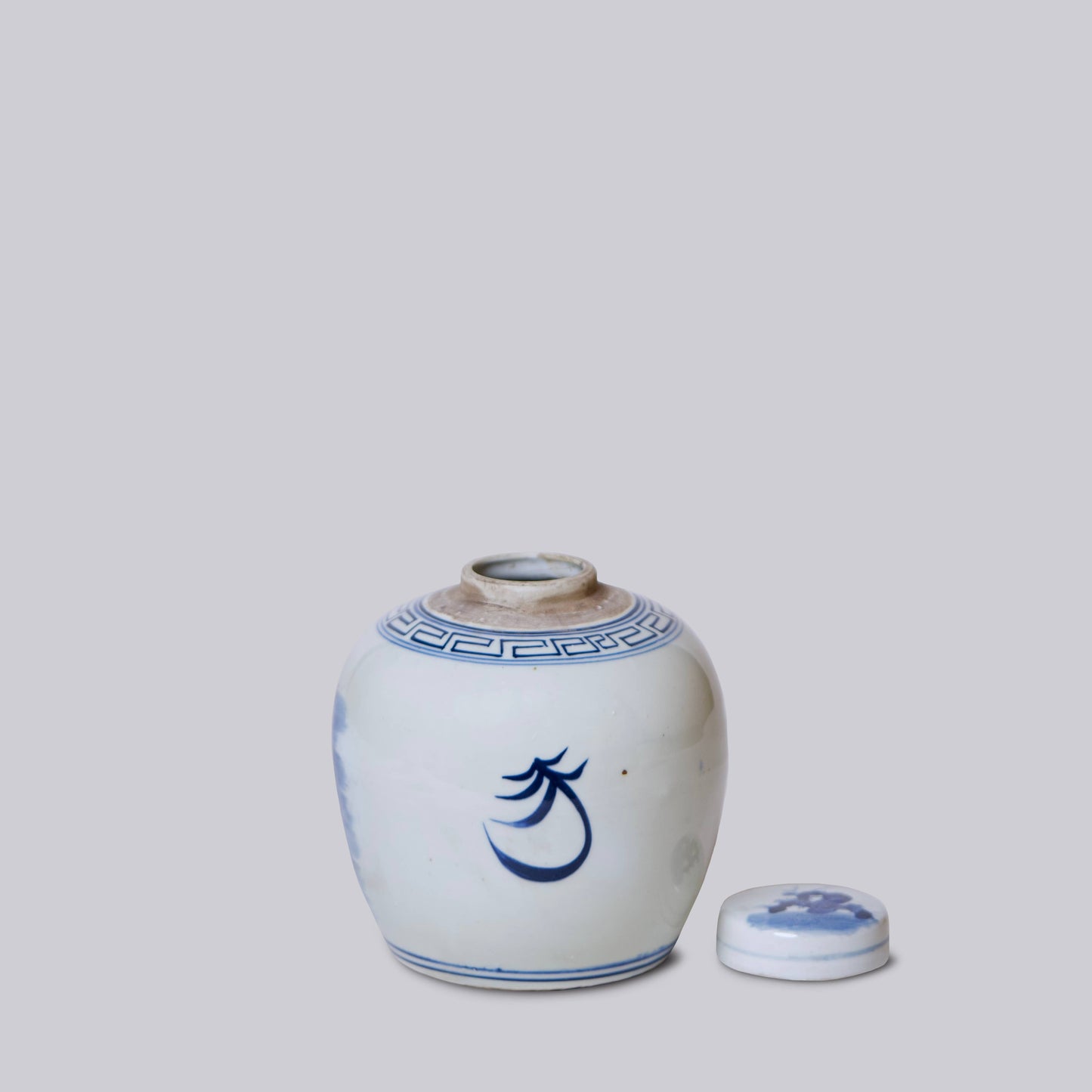 Cobalt Guild - Blue and White Porcelain Playing Children Round Storage Jar