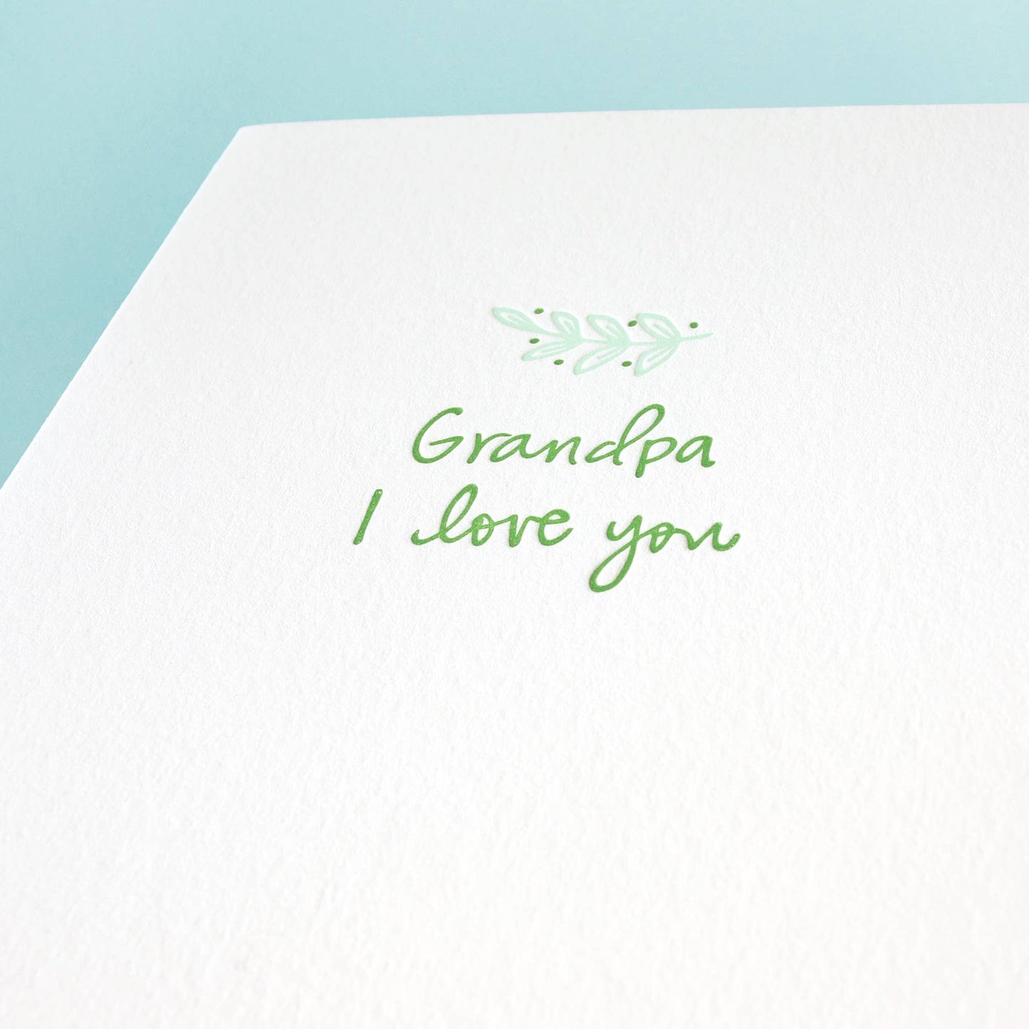 Grandpa Love - Letterpress Greeting Card