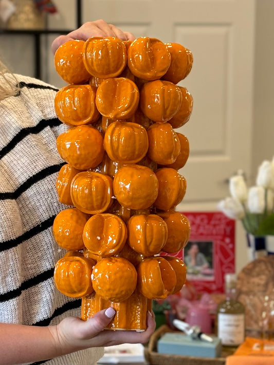 orange fruit vase
