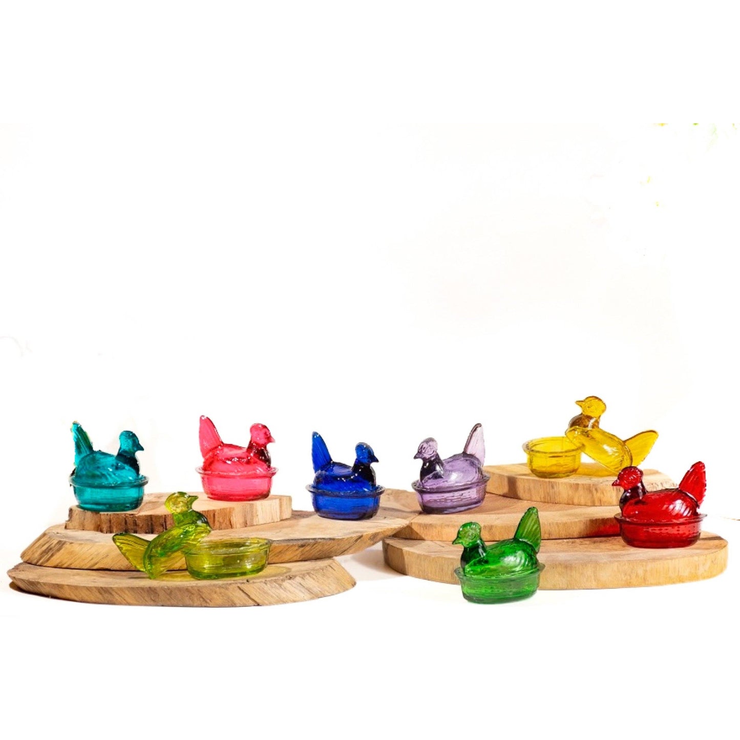 Nesting Hen Bowl - HONEY YELLOW | Hand Blown Glass