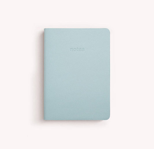 Gry Mattr by Joe Mimran - A6 Vegan Leather Notebook - Sky