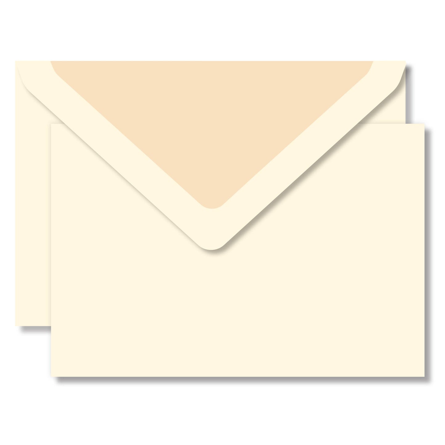 Laid Note Card Box Cream Laid/ Lining Navy Blue