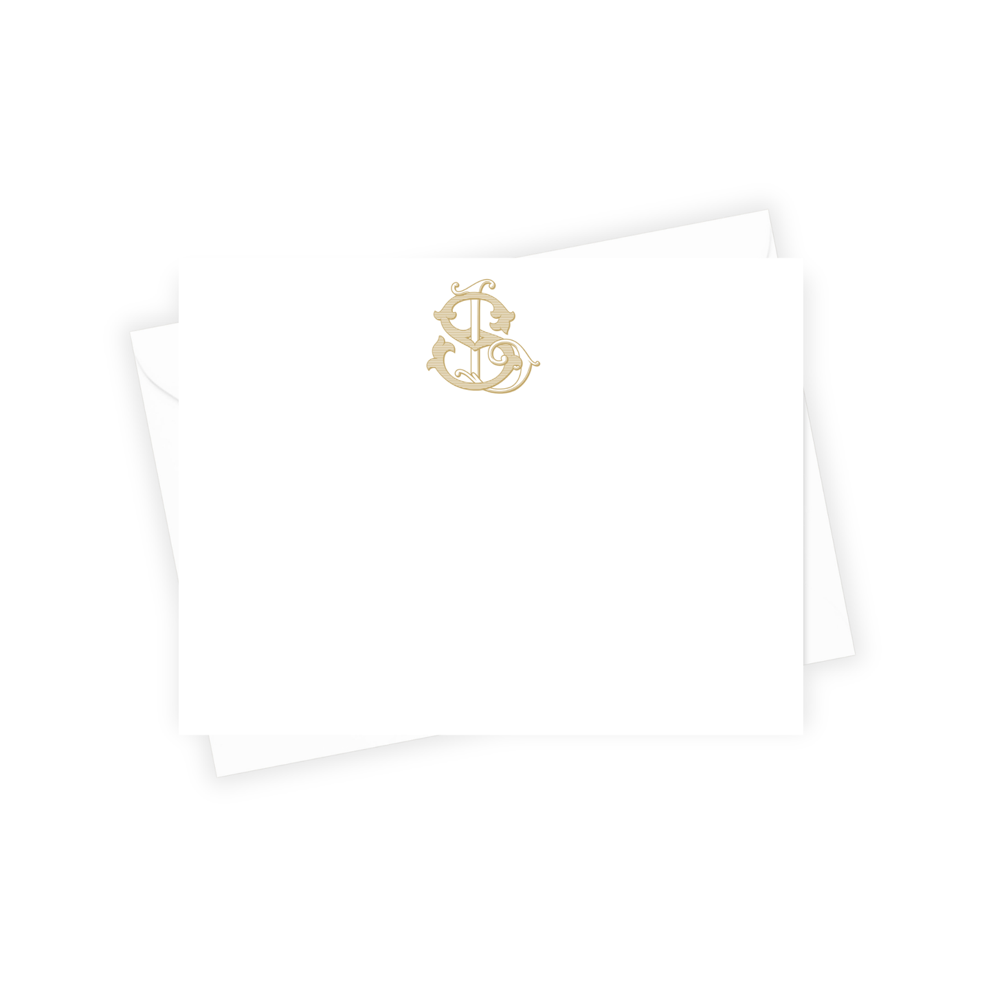 White pillowcases with a gold monogram on a white background