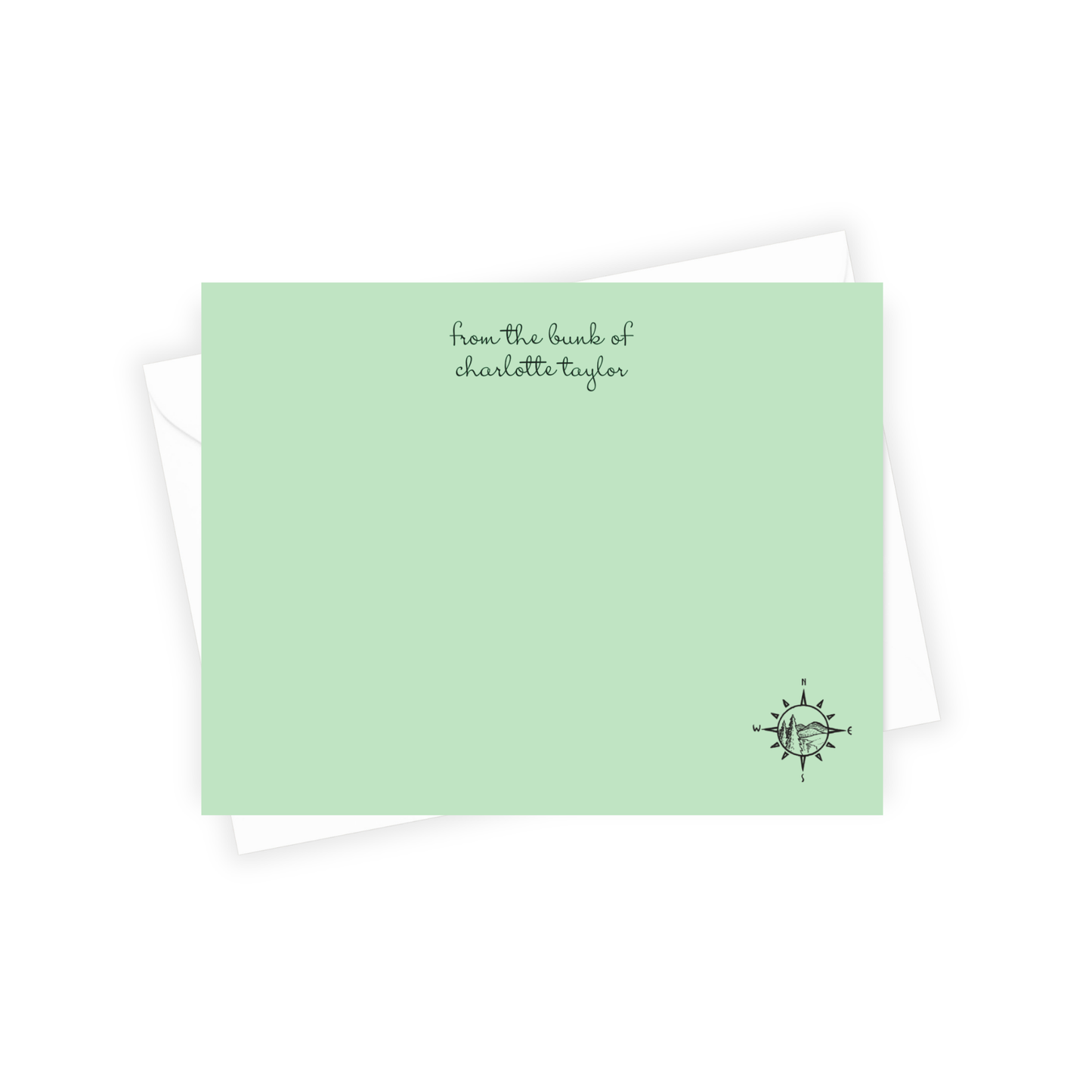 Green card with text and a logo on a white background
