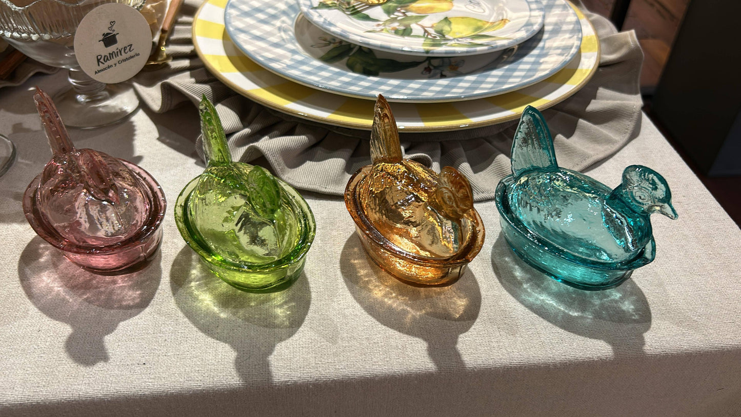 Nesting Hen Bowl - EUCALYPTUS | Hand Blown Glass