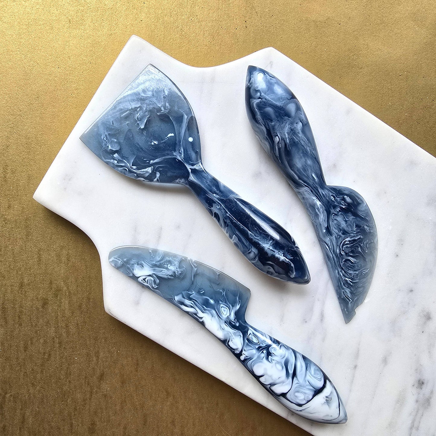 3-Piece Cheese Knives Set - Resin Charcuterie Tools