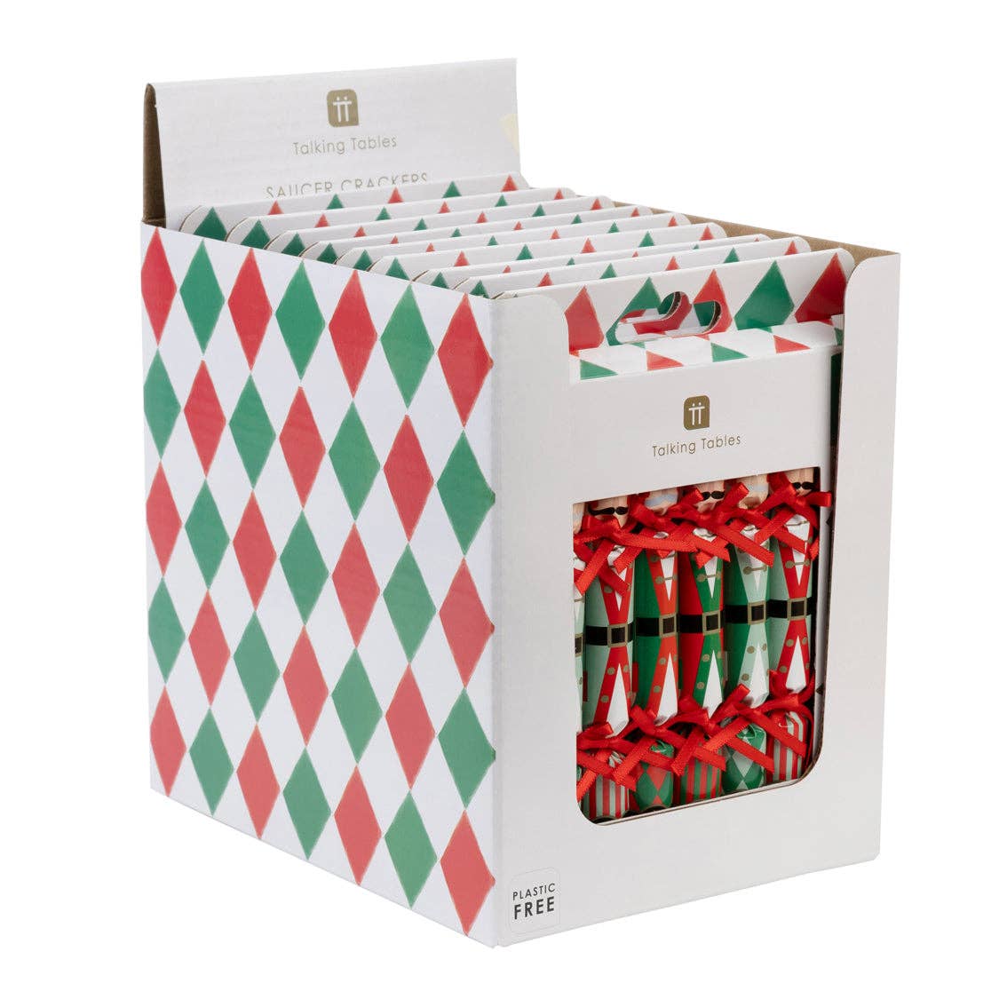 Nutcracker Christmas Saucer Crackers - 10 Pack