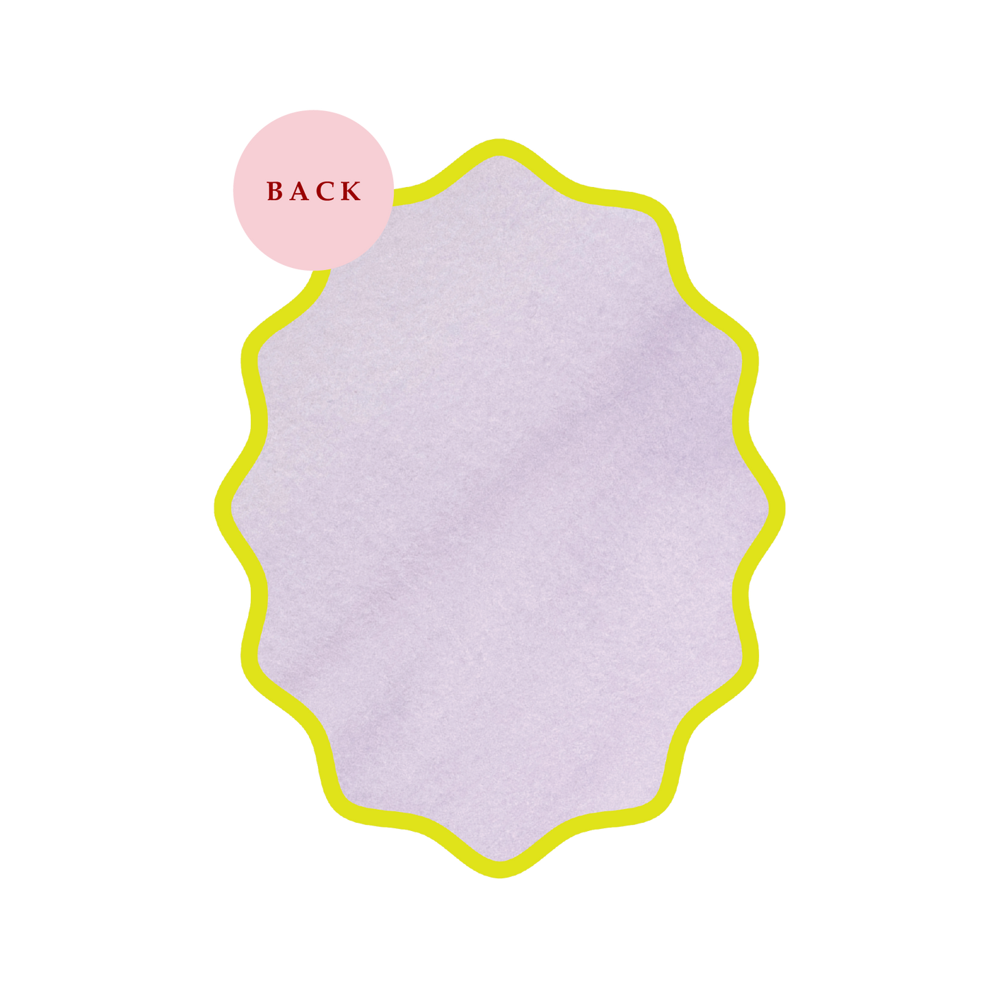 Singular Lilac Flower Notecard with Wavy Edge
