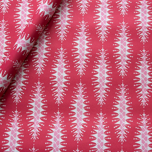 Patterned Paper Pine Cone Red and Pink