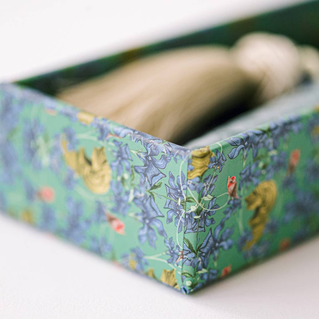 Dusk Blue-Ivory and Gold Heirloom Scissors with Case