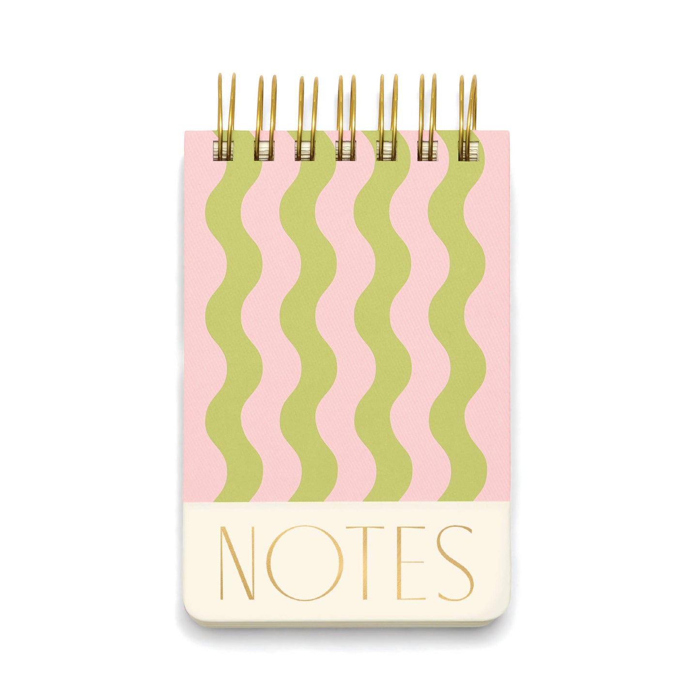 DesignWorks Ink - Twin Wire Notepad, 4" X 6" - Wavy Stripes